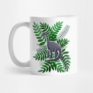 Dinosaur & Leaves - Jungle Green Mug